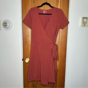 Women’s Wrap Mini Dress in Rust